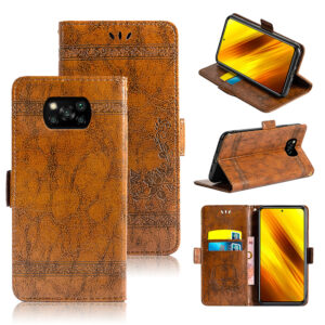 POCO X Serie Mode PU Ölwachsleder POCO X3 NFC Handyhülle #1821