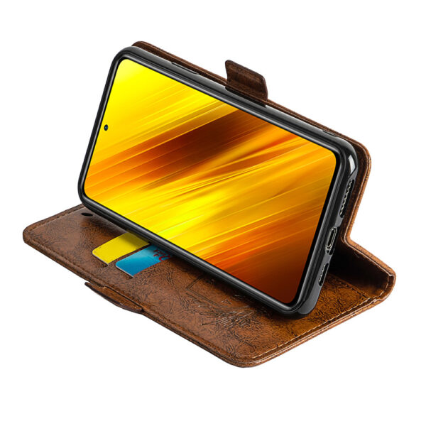 POCO X Serie Mode PU Ölwachsleder POCO X3 NFC Handyhülle #1821 – Bild 4
