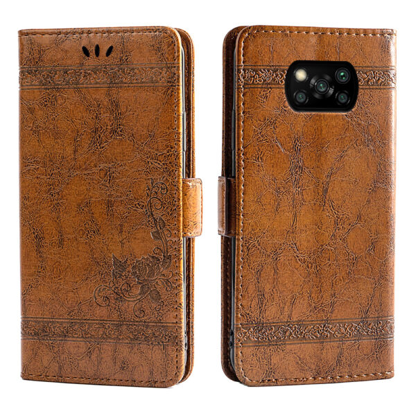 POCO X Serie Mode PU Ölwachsleder POCO X3 NFC Handyhülle #1821 – Bild 5