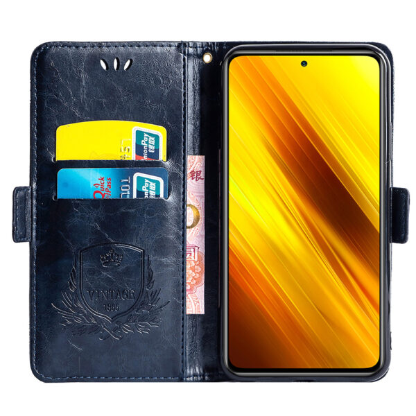 POCO X Serie Mode PU Ölwachsleder POCO X3 NFC Handyhülle #1821 – Bild 6