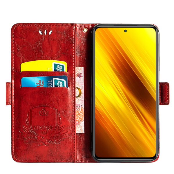POCO X Serie Mode PU Ölwachsleder POCO X3 NFC Handyhülle #1821 – Bild 7